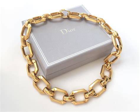 christian dior gold choker|Christian Dior choker necklace gold.